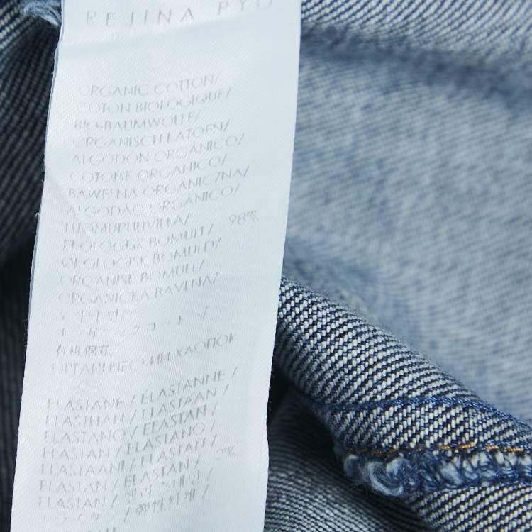 Pre Owned Rejina Pyo Blue Denim Belted Maeve Jacket M