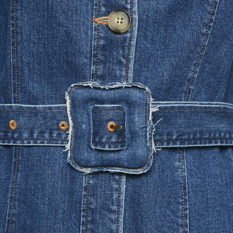 Pre Owned Rejina Pyo Blue Denim Belted Maeve Jacket M