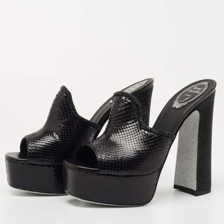 Snakeskin sales mule sandals