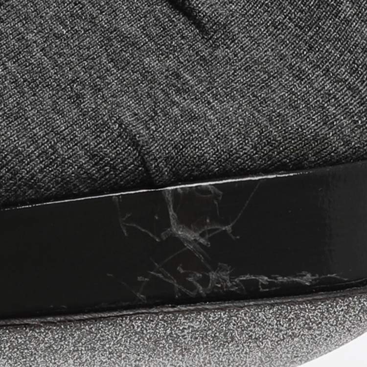 مملوكة مسبقًا René Caovilla Crystal Embellished Size 41 Grey Knit Fabric Booties