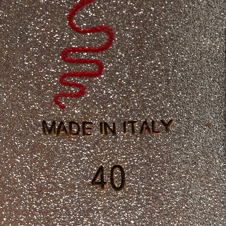 Pre Owned René Caovilla Cleo Size 40 Black Satin and Suede  Crystal Embellished Ankle Strap Sandals