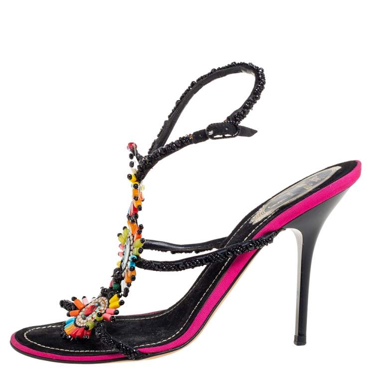 Rene online Coavilla Slide Beaded Sandal Shoes Heels