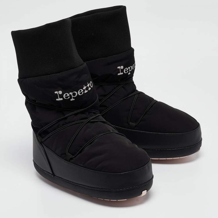 Pre Owned Repetto Black Nylon Getianne Boots Size 36/37