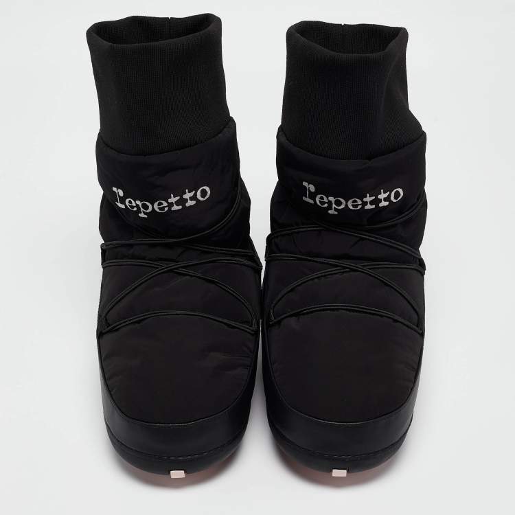 Pre Owned Repetto Black Nylon Getianne Boots Size 36/37