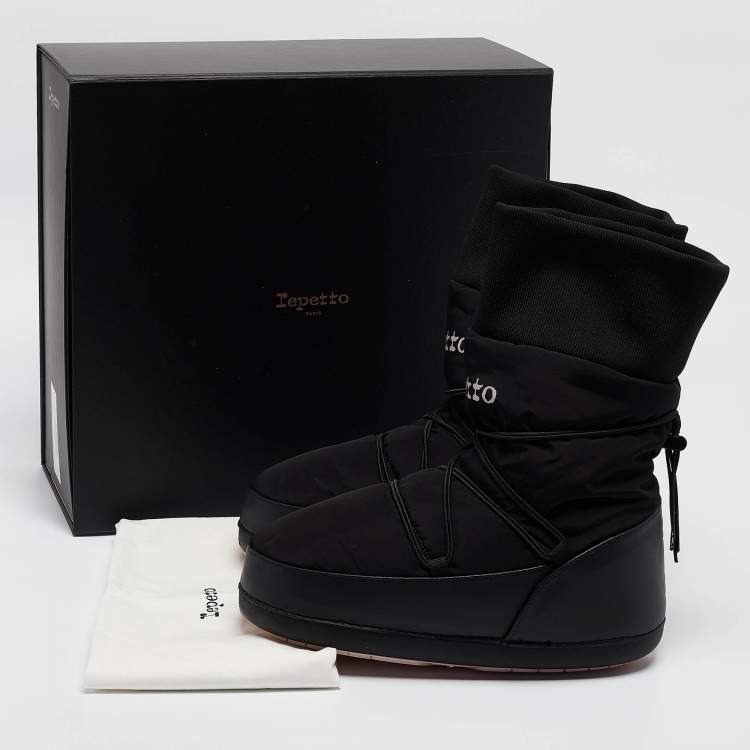 Pre Owned Repetto Black Nylon Getianne Boots Size 36/37