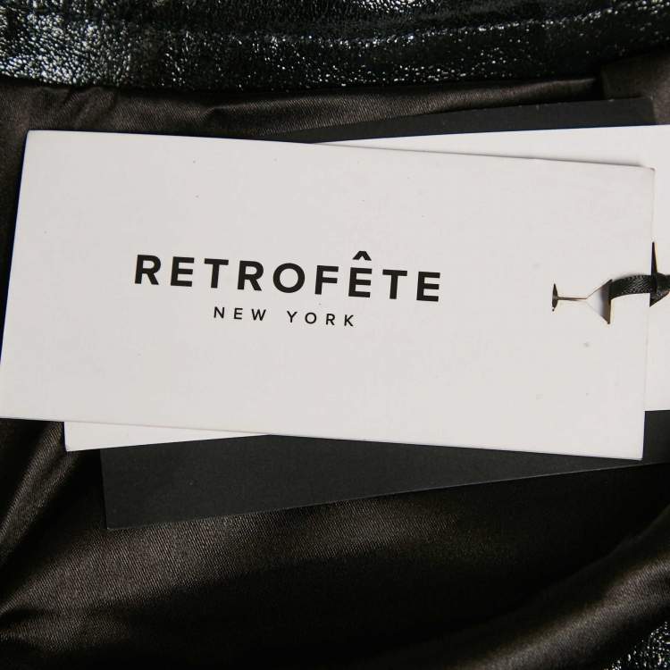 Pre Owned Retrofete Black Real Leather Hot Pants S