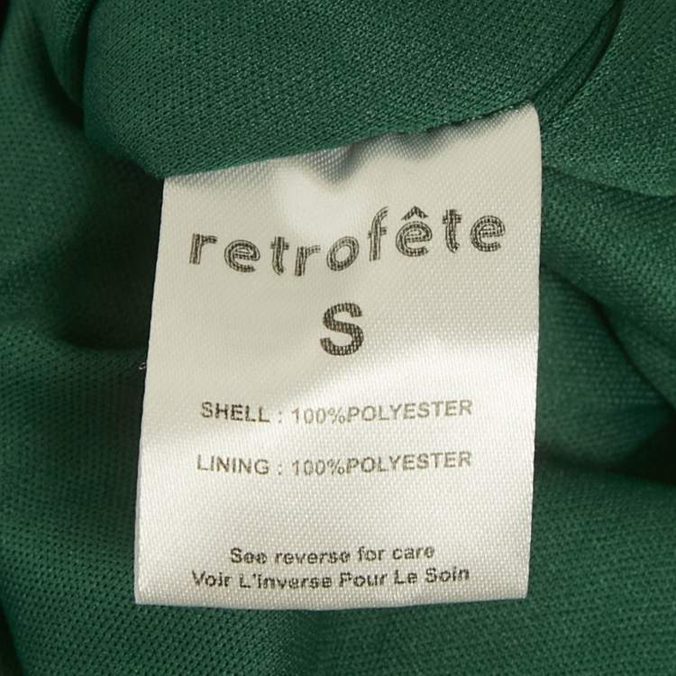 Pre Owned Retrofete Green Sequin Jersey Asymmetric Cocktail Dress S