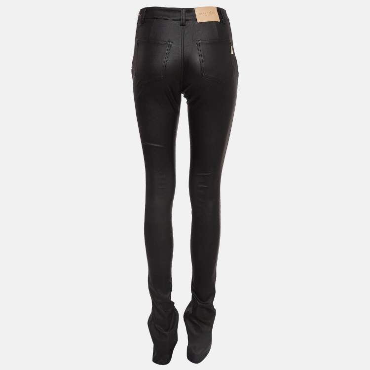 Pre Owned Retrofete Black Stretch Rayon Flared Pants XXS