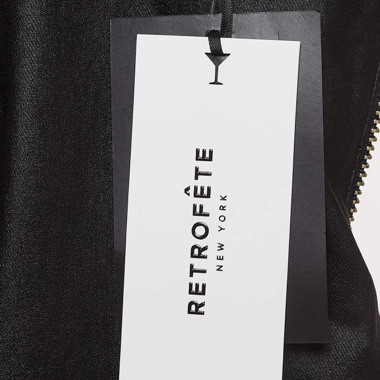 Pre Owned Retrofete Black Stretch Rayon Flared Pants XXS