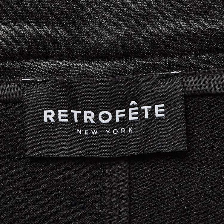 Pre Owned Retrofete Black Stretch Rayon Flared Pants XXS