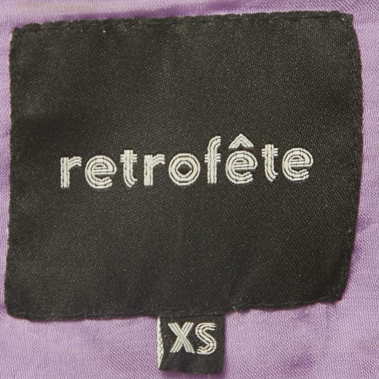 Pre Owned Retrofete Purple Sequin Belted Mini Wrap Dress XS
