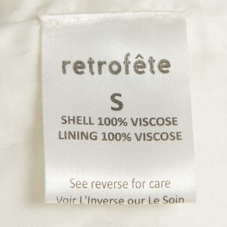 مملوكة مسبقًا فسستان طويل مزين بالترتر أبيض ريتروفتي مقاس صغير