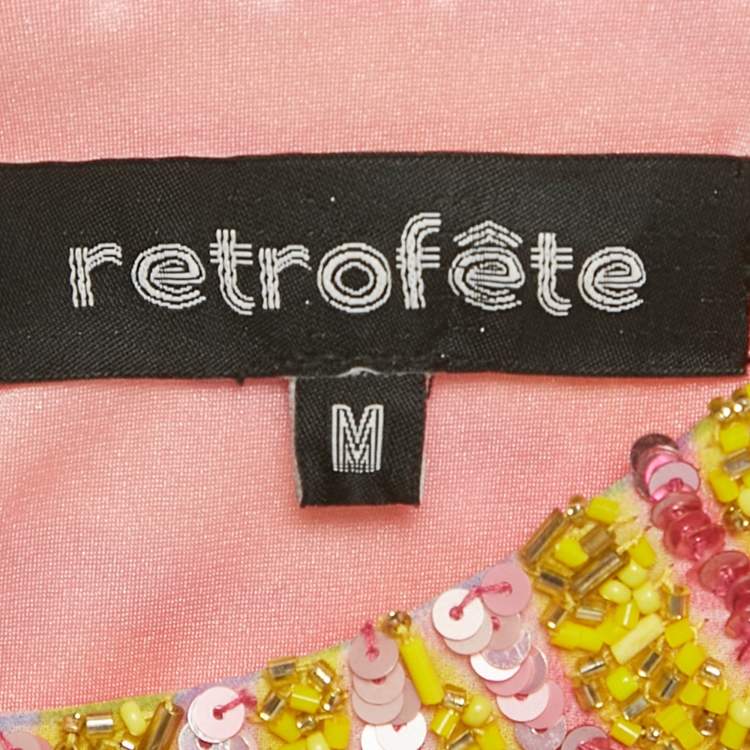 Pre Owned Retrofete Multicolor Sequin Nikki Mini Dress M