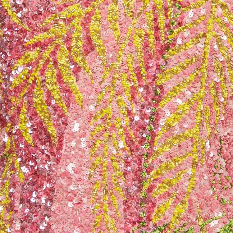 Pre Owned Retrofete Multicolor Sequin Nikki Mini Dress M