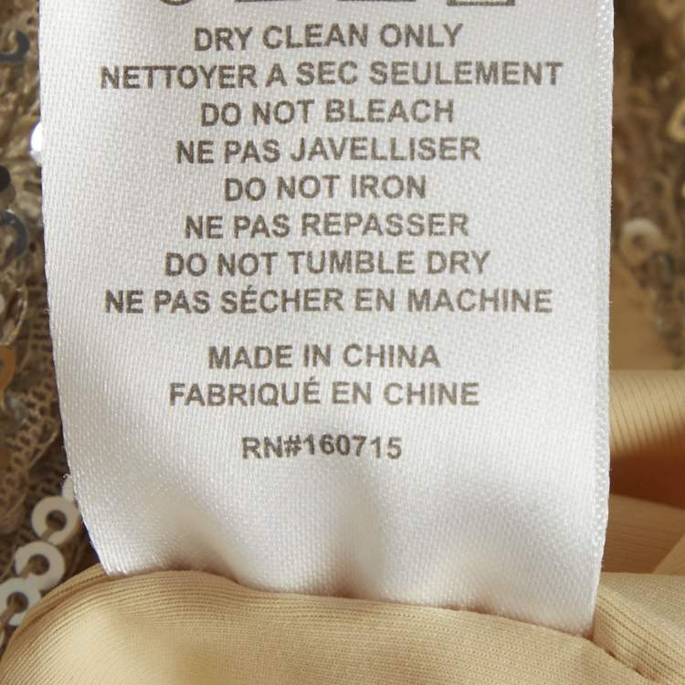 Pre Owned Retrofete Silver Sequin Jersey Flynn Ruched Mini Dress L