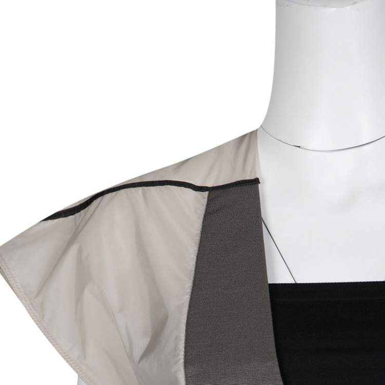 Pre Owned Rick Owens Colorblock Nylon Carapace Cap Sleeve Vest S