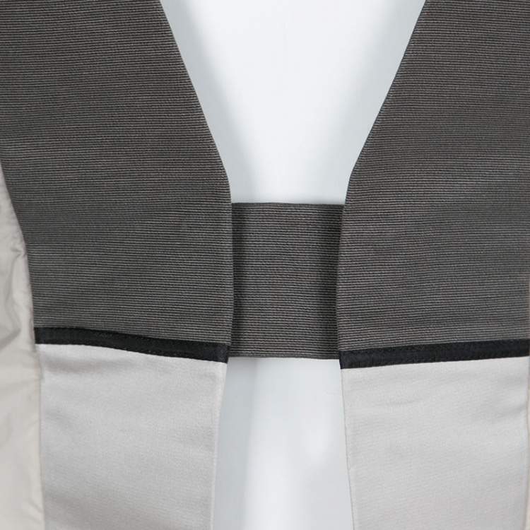 Pre Owned Rick Owens Colorblock Nylon Carapace Cap Sleeve Vest S