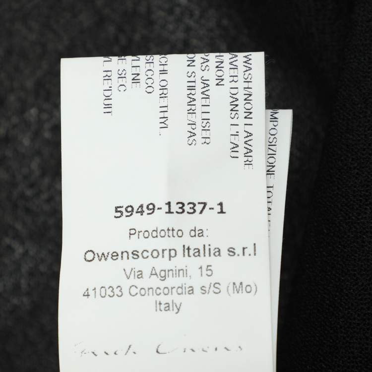 Pre Owned Rick Owens Black Stretch Knit Cardigan M
