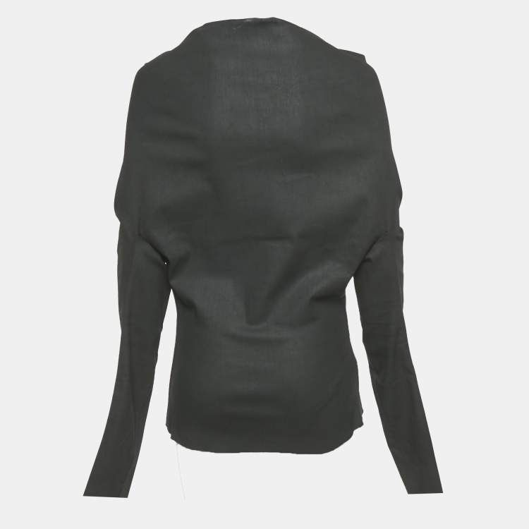 Pre Owned Rick Owens Midnight Blue Denim Fitted Top M