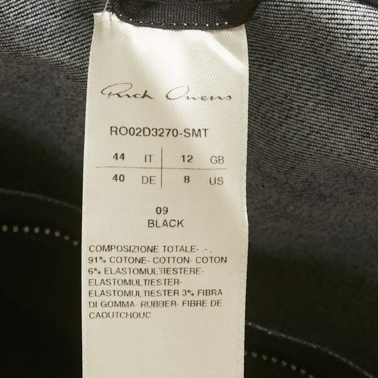 Pre Owned Rick Owens Midnight Blue Denim Fitted Top M