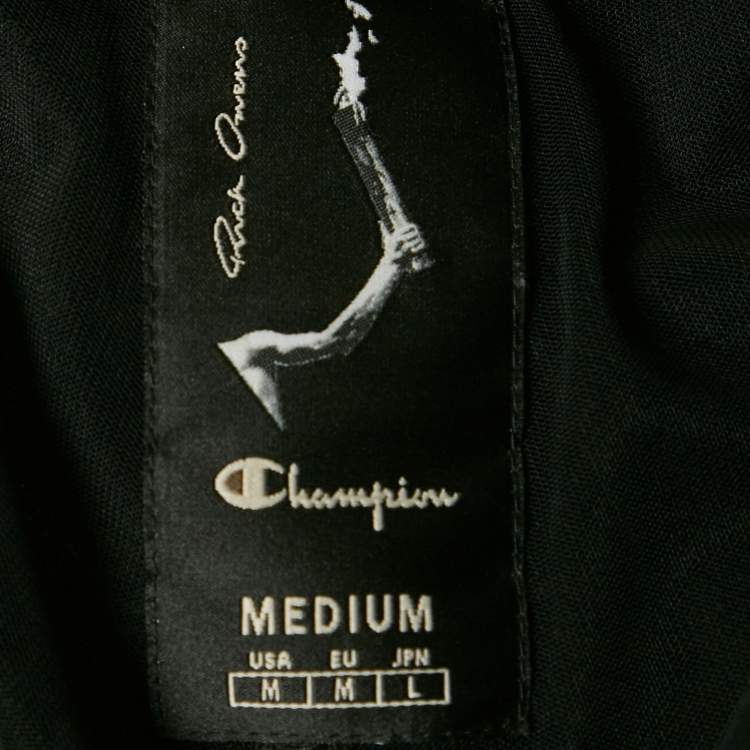 Pre Owned Rick Owens x Champion Black Tulle Sheer Shorts M