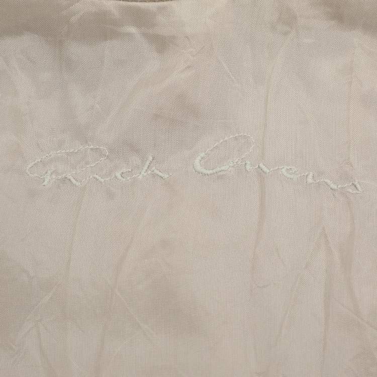 Pre Owned Rick Owens Grey Suede Cropped Jacket S