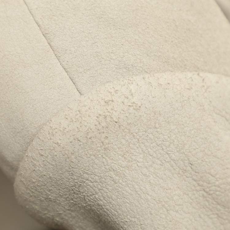 Pre Owned Rick Owens Grey Suede Cropped Jacket S