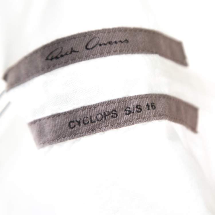 Pre Owned Rick Owens Madopolam Milk White Cotton Sleeveless Wrap Top M