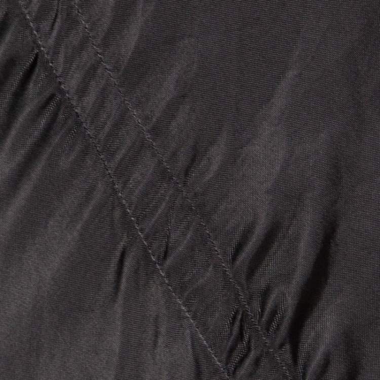 Pre Owned Rick Owens Dark Dust Grey Draped Satin Sleeveless Maxi Dress S