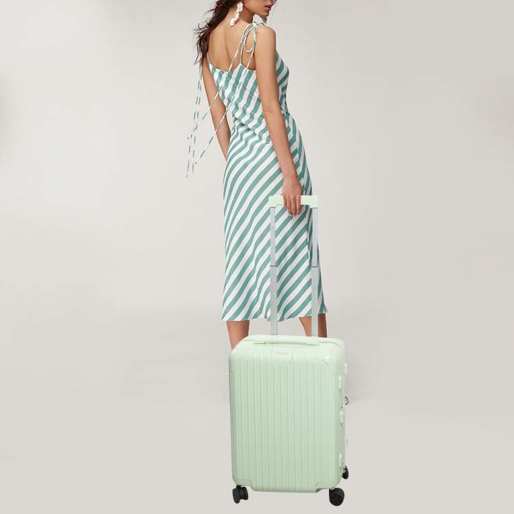 مملوكة مسبقًا Rimowa Mint Green Polycarbonate Essential Cabin Suitcase
