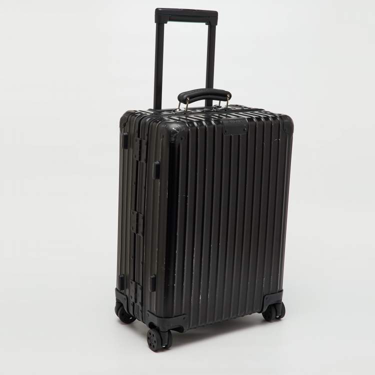 مملوكة مسبقًا حقيبة ريموا سوداء من البولي كربونات مقصورة صغيرة ٤٥