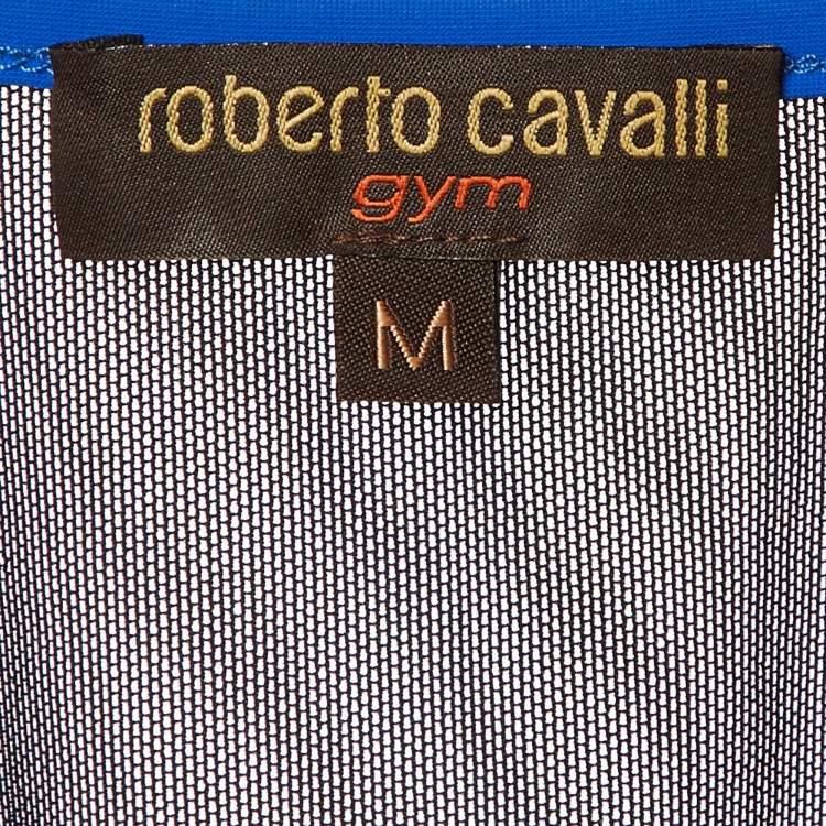 Pre Owned Roberto Cavalli Black Printed Jersey Tank Top M