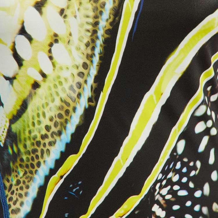 Pre Owned Roberto Cavalli Black Printed Jersey Tank Top M