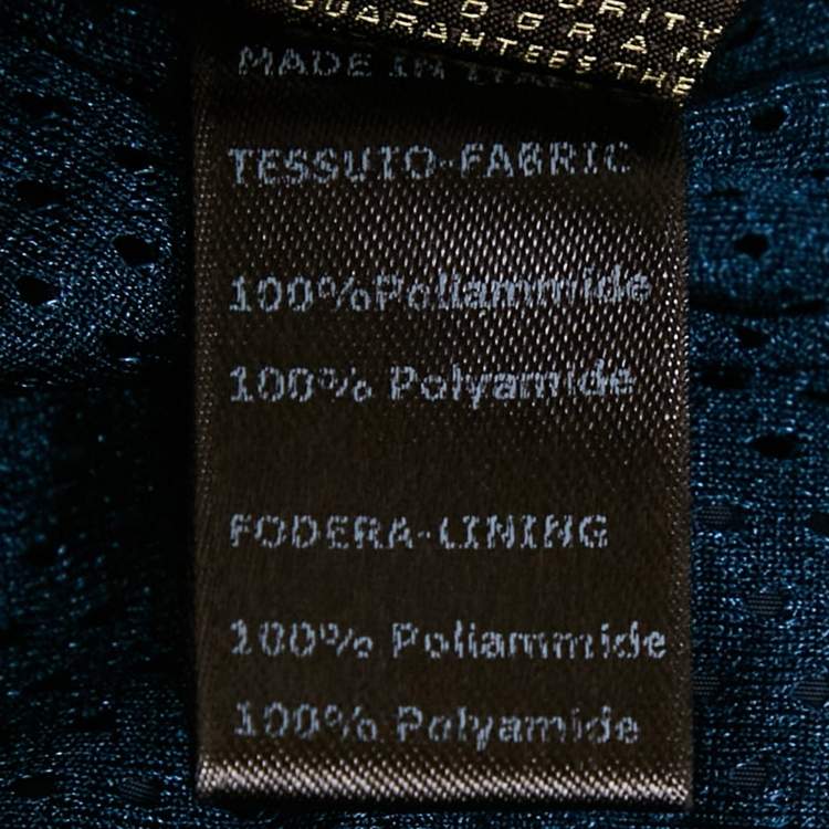 Pre Owned Roberto Cavalli Gym Blue Nylon Logo Applique Jacket M