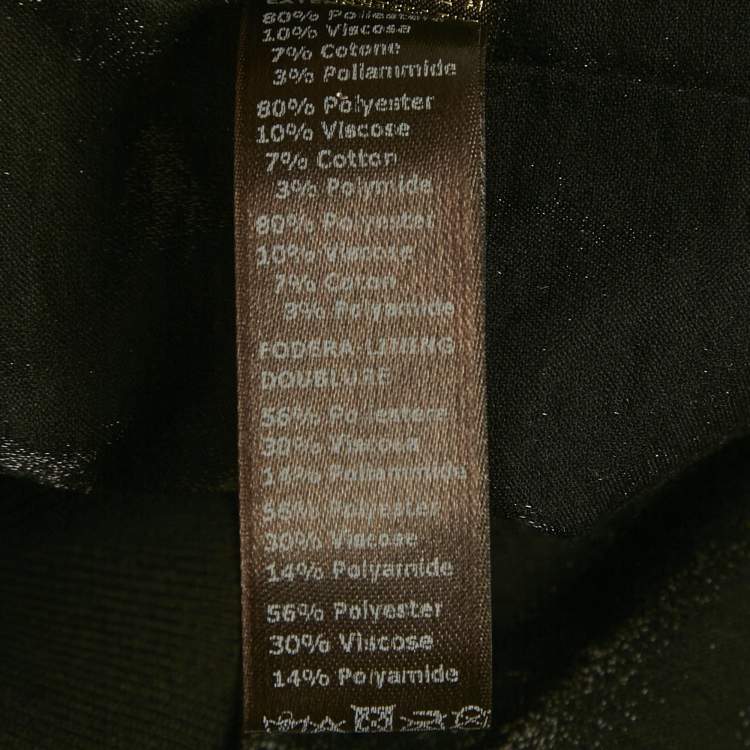 مملوكة مسبقًا Roberto Cavalli Gym Metallic Gold Snakeskin Patterned Polyester Sequin Sweatshirt & Jogger Set M