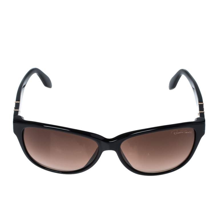 Pre Owned Roberto Cavalli Black/Brown Gradient 650S Caprifoglio Sunglasses