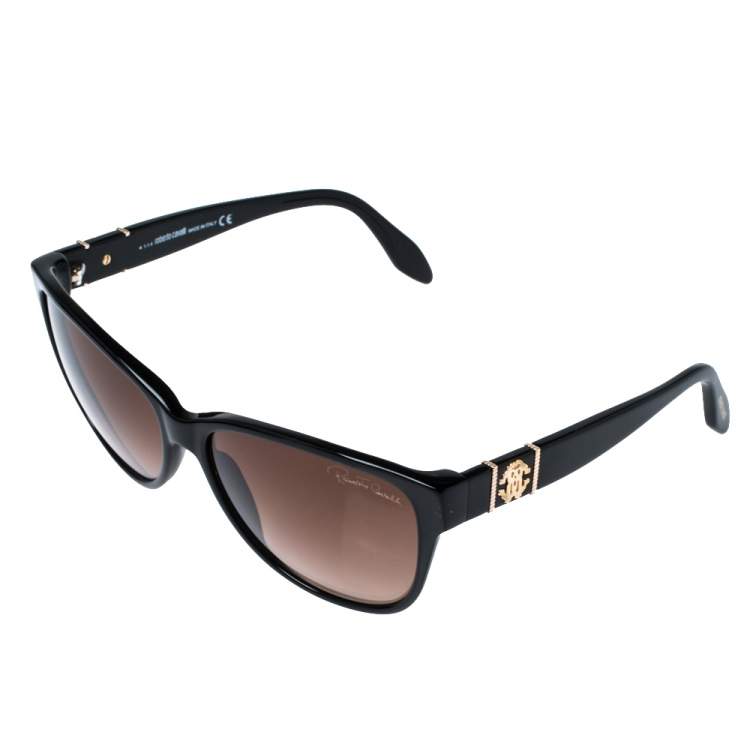 Pre Owned Roberto Cavalli Black/Brown Gradient 650S Caprifoglio Sunglasses