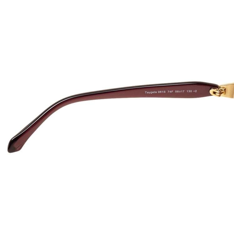 Pre Owned Roberto Cavalli Purple Gradient Taygeta RC981S Cat Eye Sunglasses