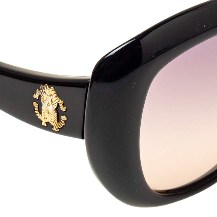 Pre Owned Roberto Cavalli Black Gradient Alula RC828S Oval Sunglasses