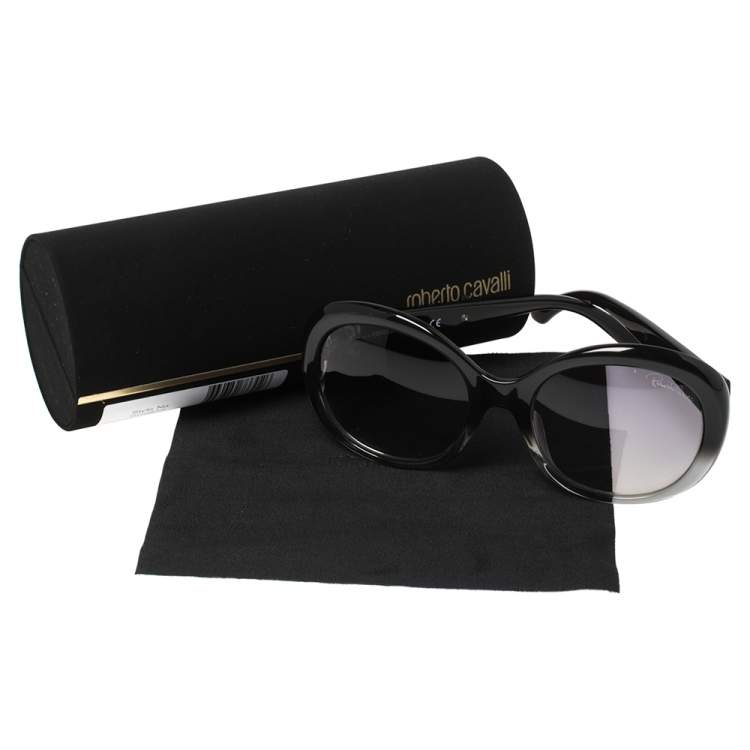 Pre Owned Roberto Cavalli Black/Grey Gradient Tejat RC983S Oversized Sunglasses