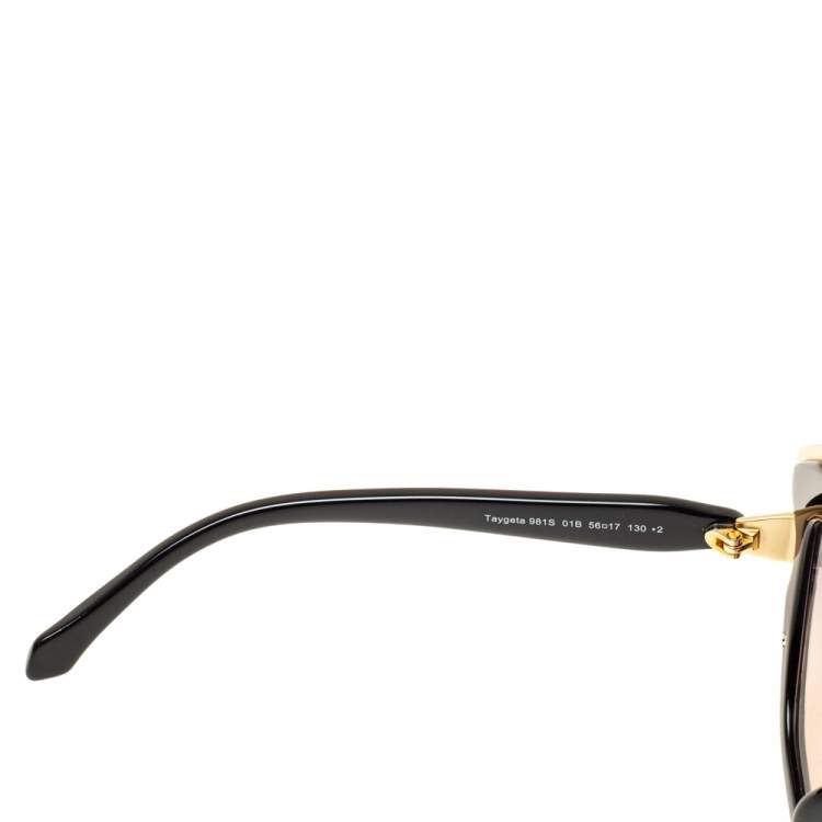 Pre Owned Roberto Cavalli Black Gradient Taygeta RC981S Cat Eye Sunglasses