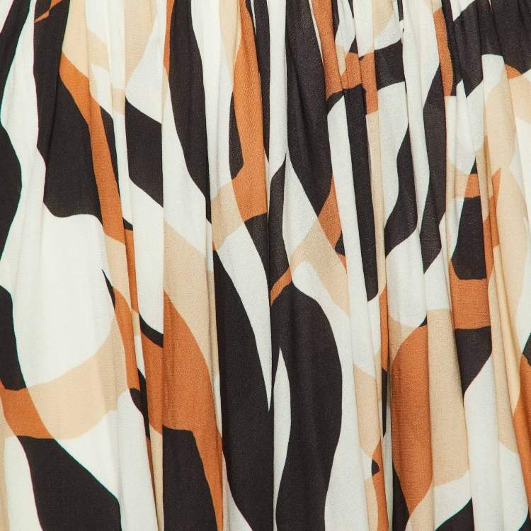 Pre Owned Roberto Cavalli White Macro Tiger Twiga Print Knit Cut-Out Mini Dress S