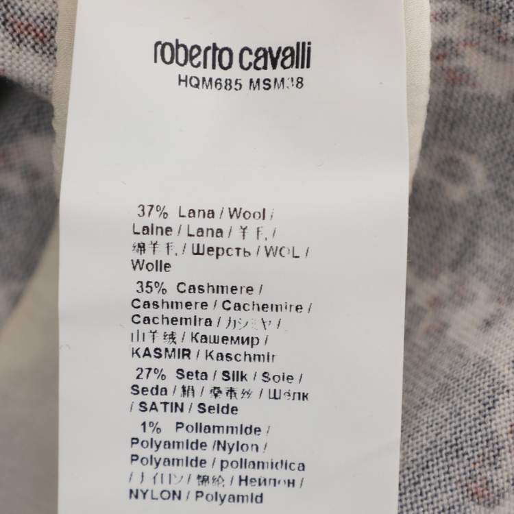 Pre Owned Roberto Cavalli Multicolor Animal Print Wool Blend Sleeveless Tops M