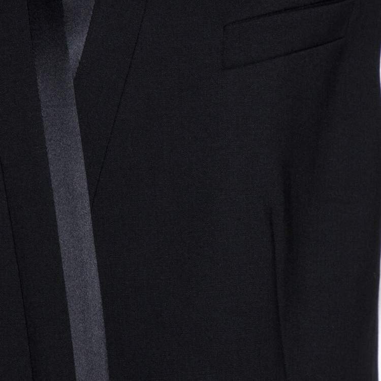 مملوكة مسبقًا Roberto Cavalli Black Stretch Wool A-Line Vest L