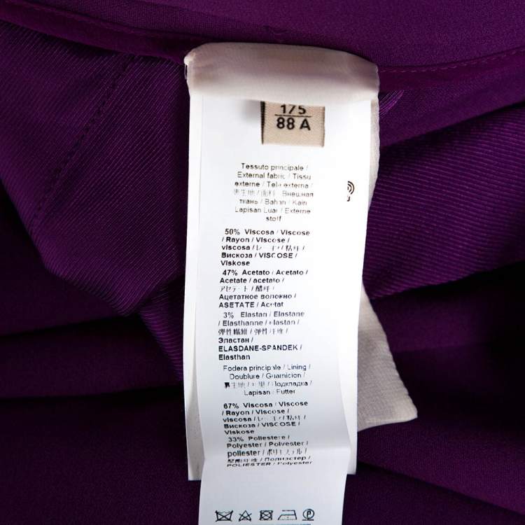 مملوكة مسبقًا Roberto Cavalli Purple Wide Leg Trousers L