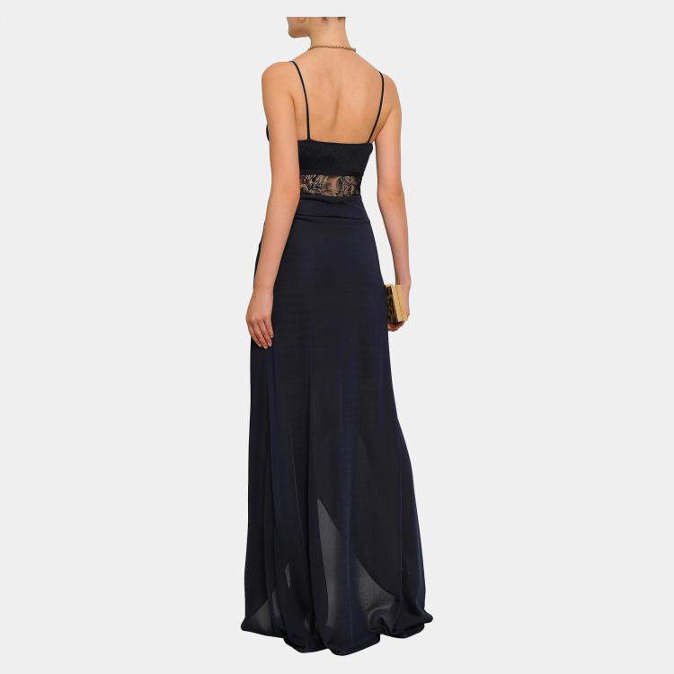 Pre Owned Roberto Cavalli Vinyon Gown 48