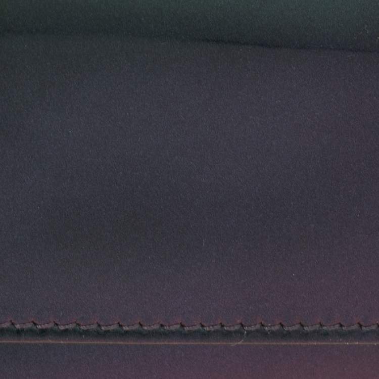 Pre Owned Roberto Cavalli Metallic Purple/Green Patent Leather Clutch