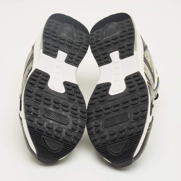 Pre Owned Roberto Cavalli Multicolor Leather and Mesh Low Top Sneakers Size 38