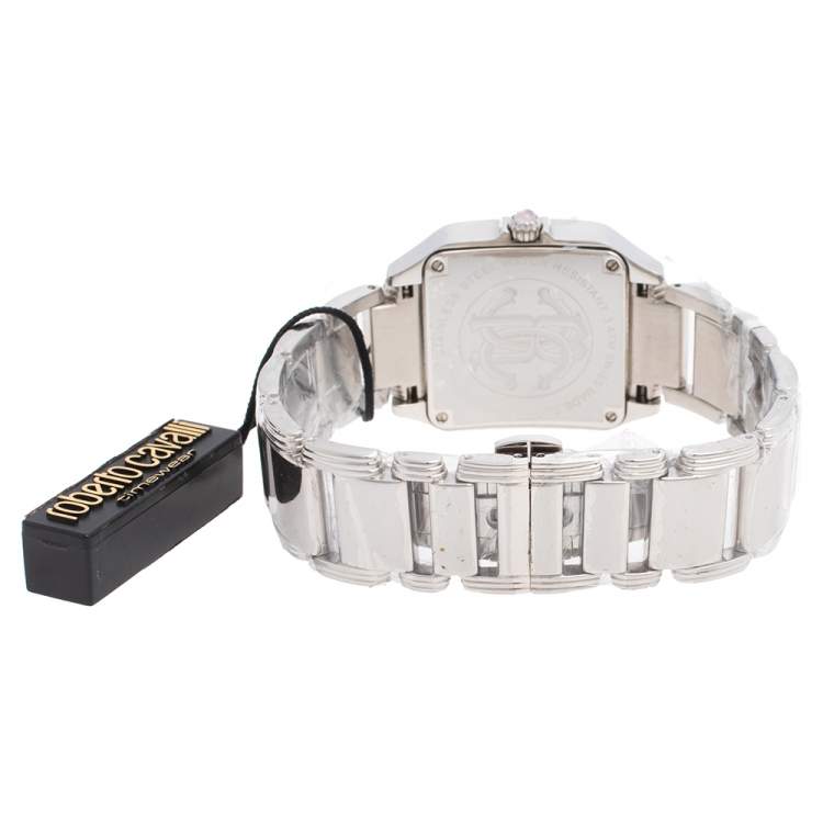 مملوكة مسبقًا Roberto Cavalli Mother Of Pearl Stainless Steel Venom R7253192575 Women's Wristwatch 33 mm