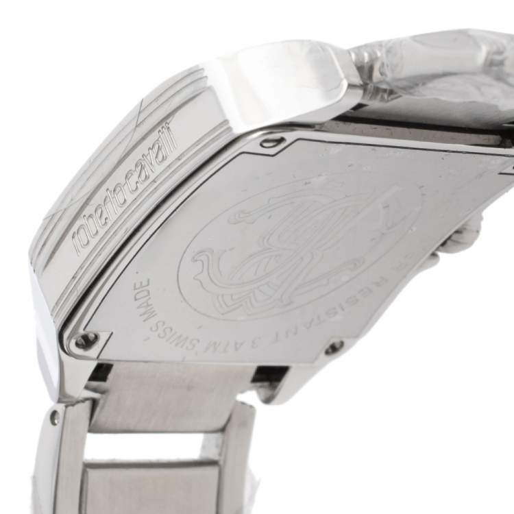 مملوكة مسبقًا Roberto Cavalli Mother Of Pearl Stainless Steel Venom R7253192575 Women's Wristwatch 33 mm